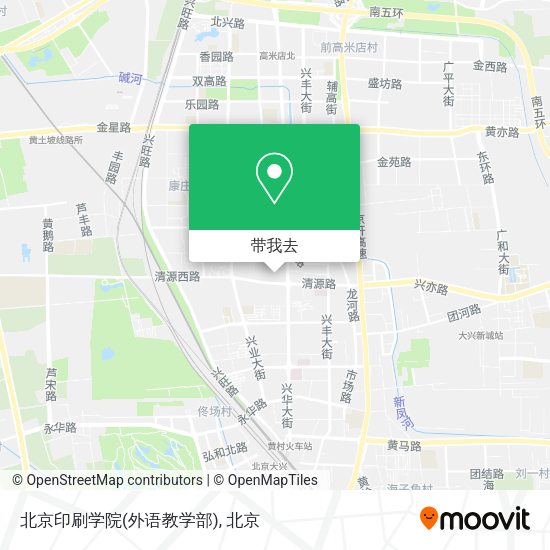 北京印刷学院(外语教学部)地图