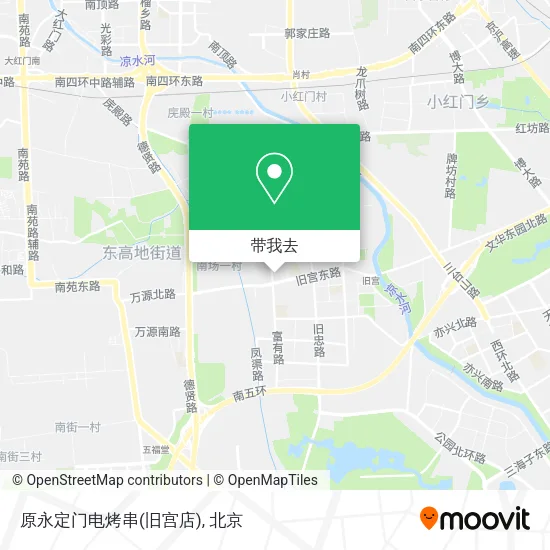 原永定门电烤串(旧宫店)地图