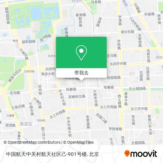 中国航天中关村航天社区己-901号楼地图