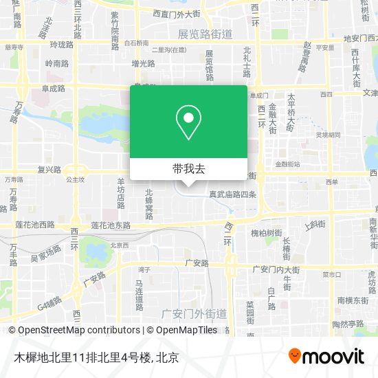 木樨地北里11排北里4号楼地图