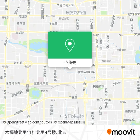 木樨地北里11排北里4号楼地图