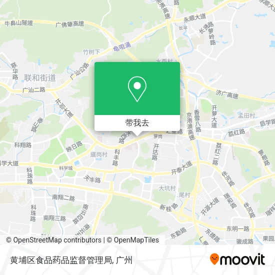 黄埔区食品药品监督管理局地图