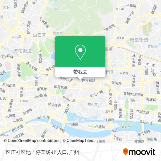 区庄社区地上停车场-出入口地图