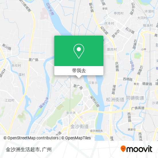 金沙洲生活超市地图