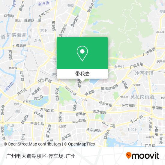 广州电大麓湖校区-停车场地图