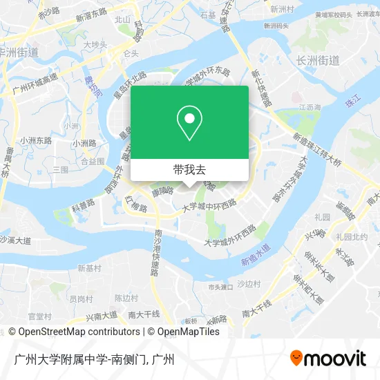 广州大学附属中学-南侧门地图