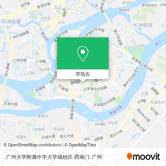 广州大学附属中学大学城校区-西南门地图