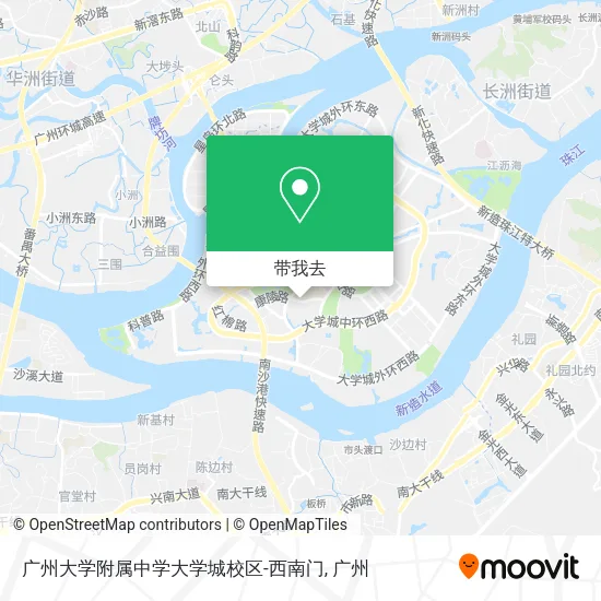 广州大学附属中学大学城校区-西南门地图