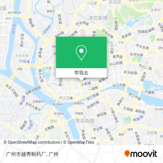 广州市越秀制药厂地图