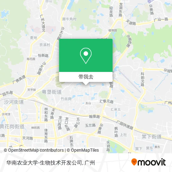 华南农业大学-生物技术开发公司地图