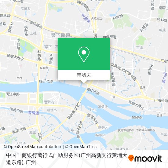 中国工商银行离行式自助服务区(广州高新支行黄埔大道东路)地图