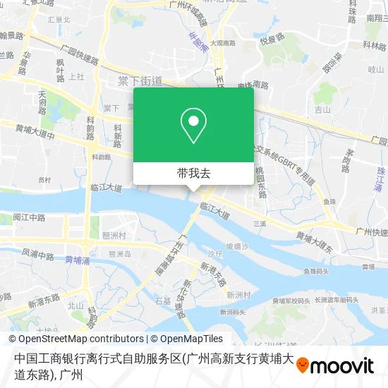 中国工商银行离行式自助服务区(广州高新支行黄埔大道东路)地图