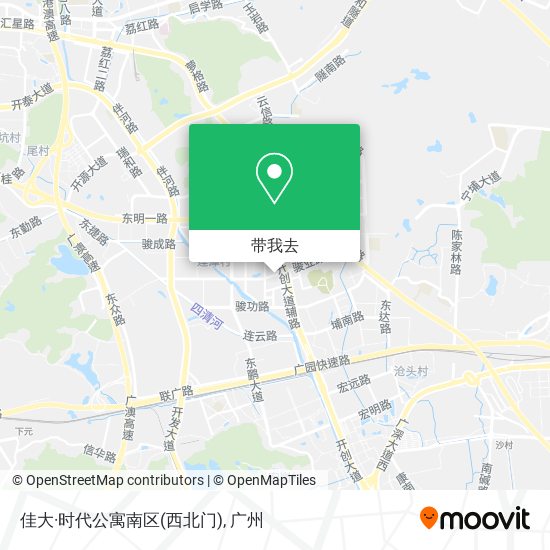 佳大·时代公寓南区(西北门)地图