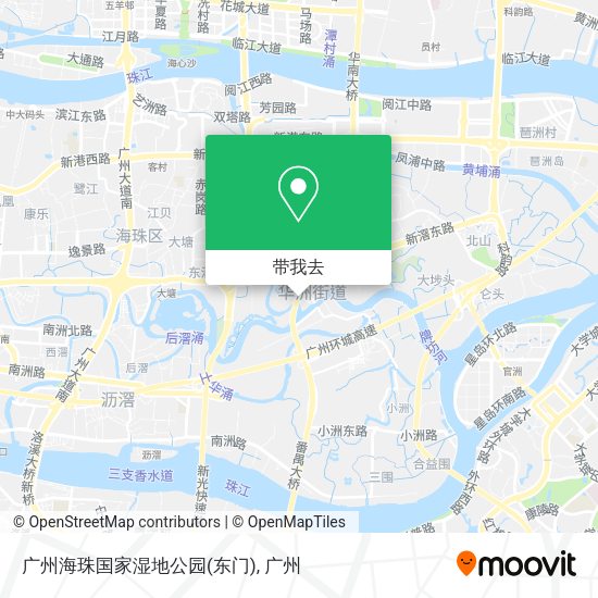 广州海珠国家湿地公园(东门)地图