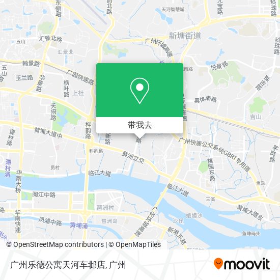 广州乐德公寓天河车邶店地图