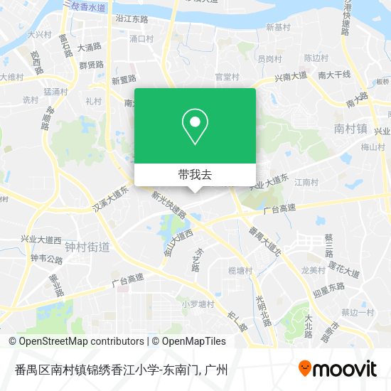 番禺区南村镇锦绣香江小学-东南门地图
