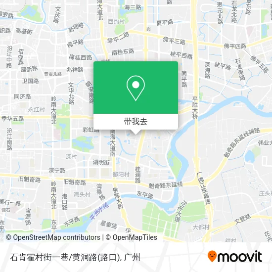 石肯霍村街一巷/黄洞路(路口)地图