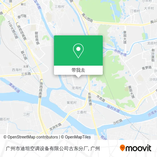 广州市迪坦空调设备有限公司古东分厂地图