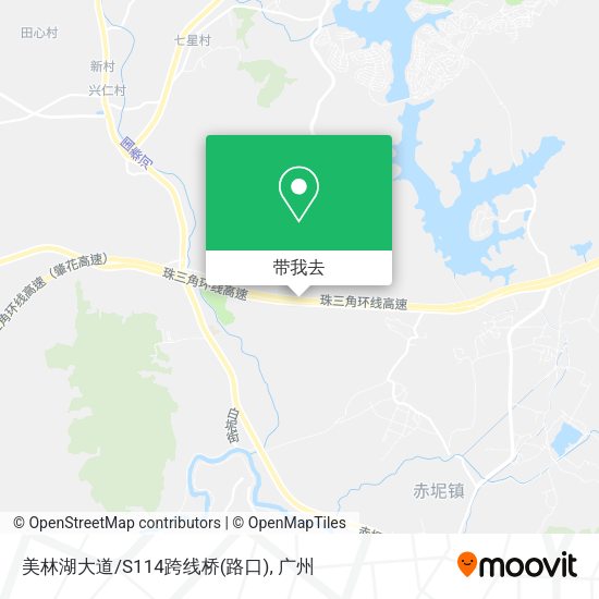 美林湖大道/S114跨线桥(路口)地图