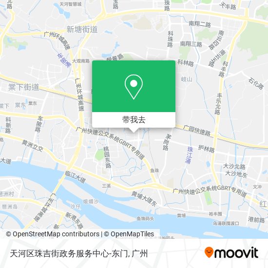 天河区珠吉街政务服务中心-东门地图