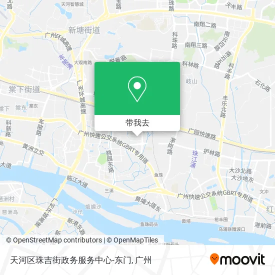 天河区珠吉街政务服务中心-东门地图