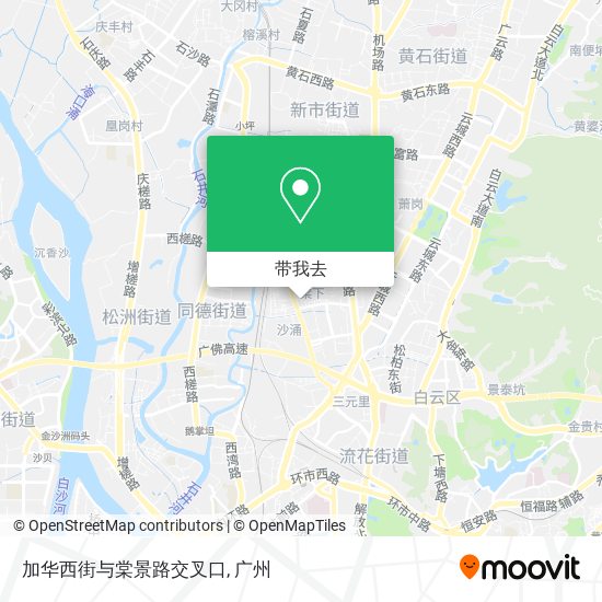 加华西街与棠景路交叉口地图