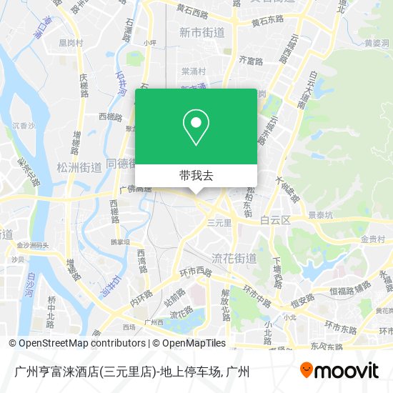 广州亨富涞酒店(三元里店)-地上停车场地图