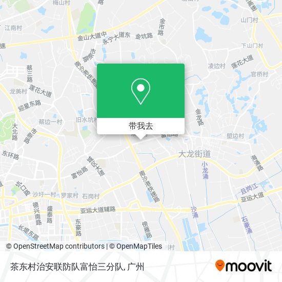 茶东村治安联防队富怡三分队地图