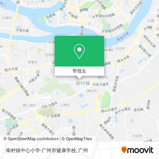 南村镇中心小学-广州市健康学校地图