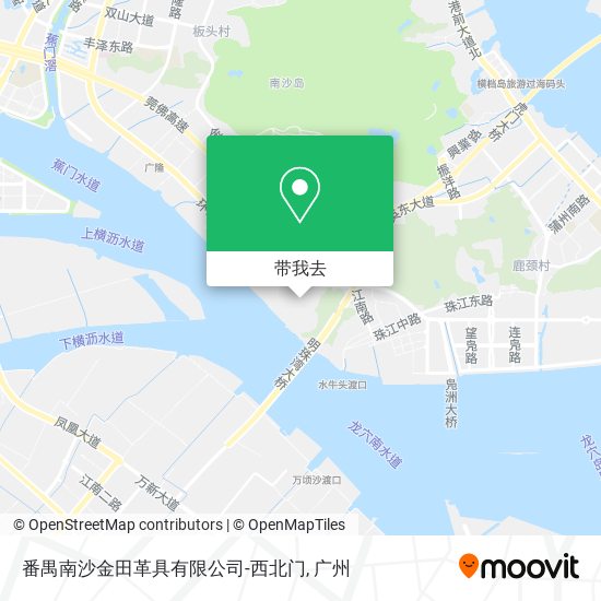 番禺南沙金田革具有限公司-西北门地图