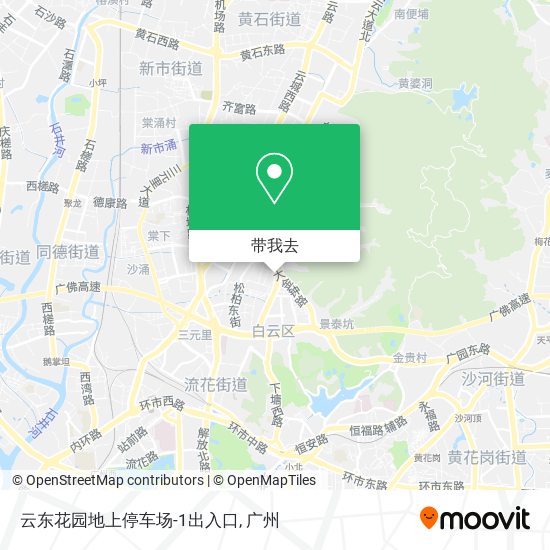 云东花园地上停车场-1出入口地图