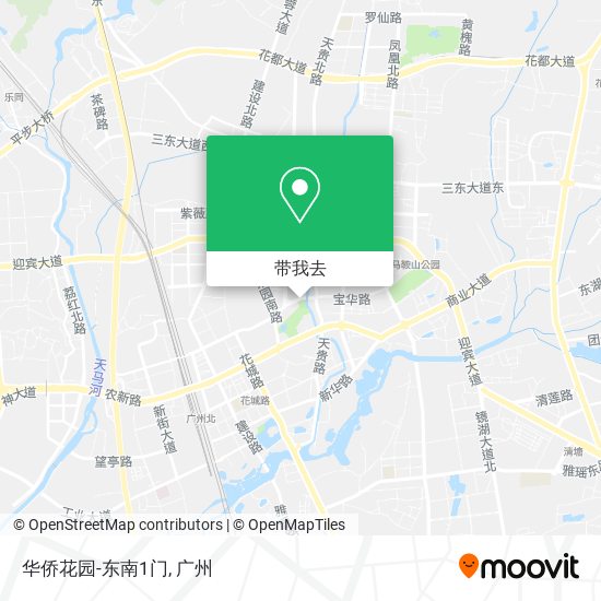 华侨花园-东南1门地图