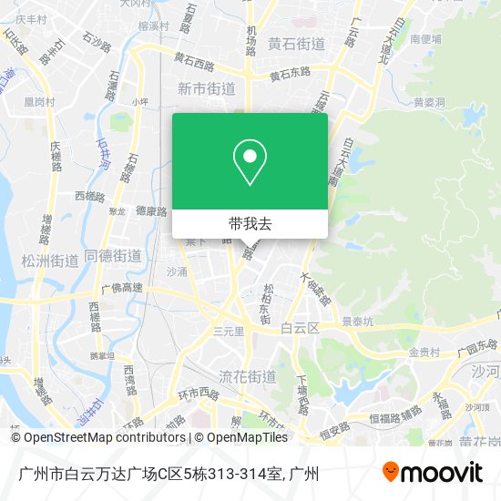 广州市白云万达广场C区5栋313-314室地图