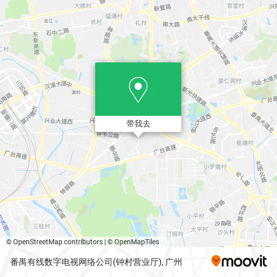 番禺有线数字电视网络公司(钟村营业厅)地图