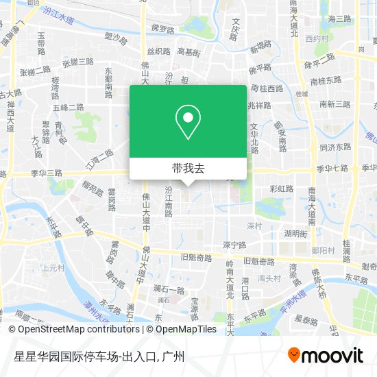 星星华园国际停车场-出入口地图