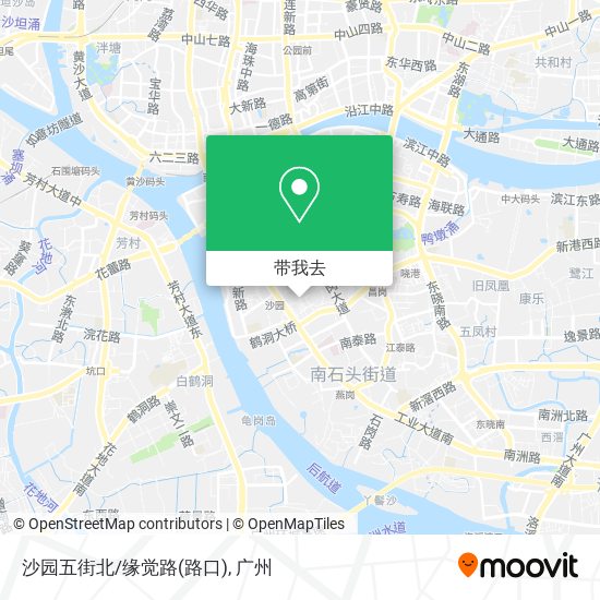 沙园五街北/缘觉路(路口)地图