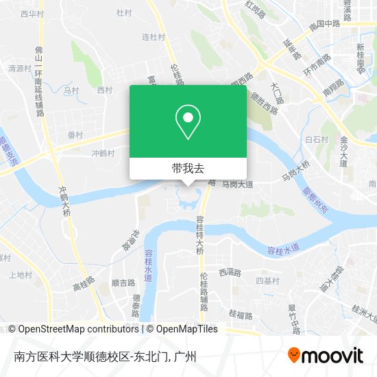 南方医科大学顺德校区-东北门地图