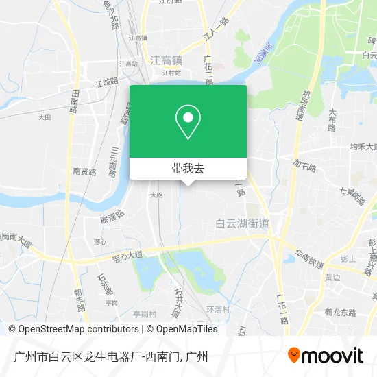 广州市白云区龙生电器厂-西南门地图