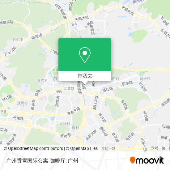 广州香雪国际公寓-咖啡厅地图
