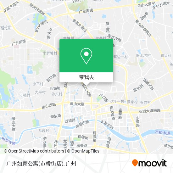 广州如家公寓(市桥街店)地图