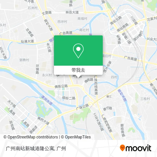 广州南站新城港隆公寓地图