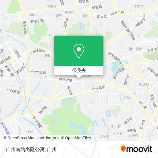 广州南站尚隆公寓地图