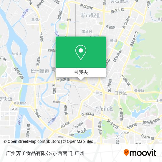 广州芳子食品有限公司-西南门地图