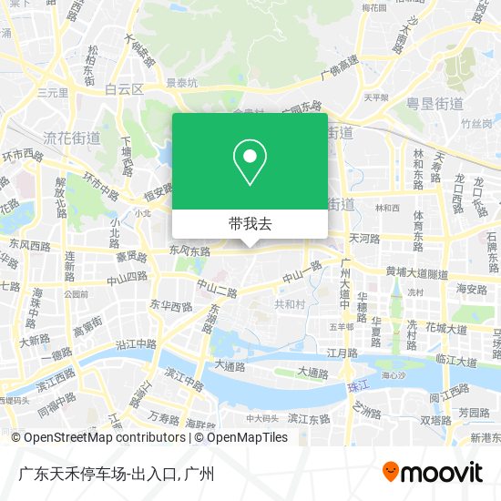 广东天禾停车场-出入口地图