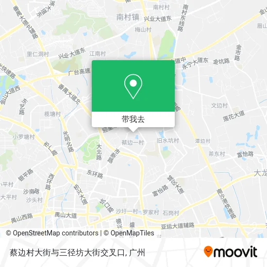 蔡边村大街与三径坊大街交叉口地图