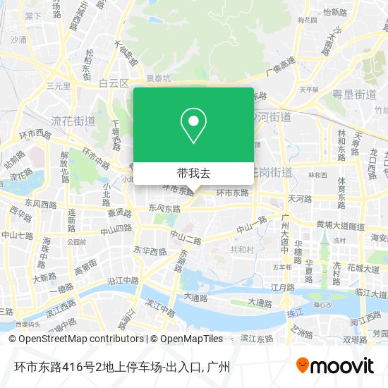 环市东路416号2地上停车场-出入口地图