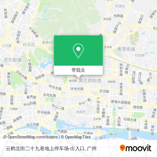 云鹤北街二十九巷地上停车场-出入口地图