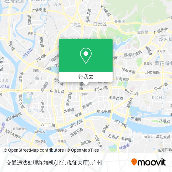 交通违法处理终端机(北京税征大厅)地图
