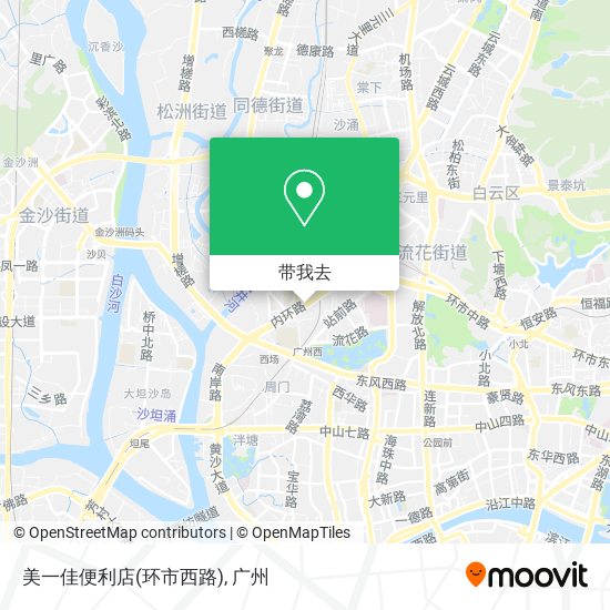 美一佳便利店(环市西路)地图