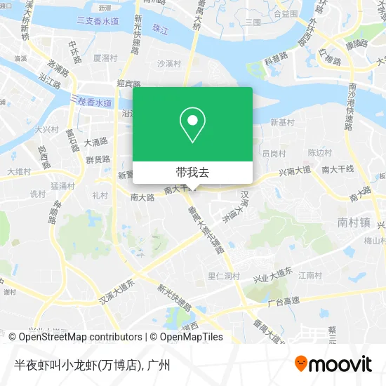 半夜虾叫小龙虾(万博店)地图